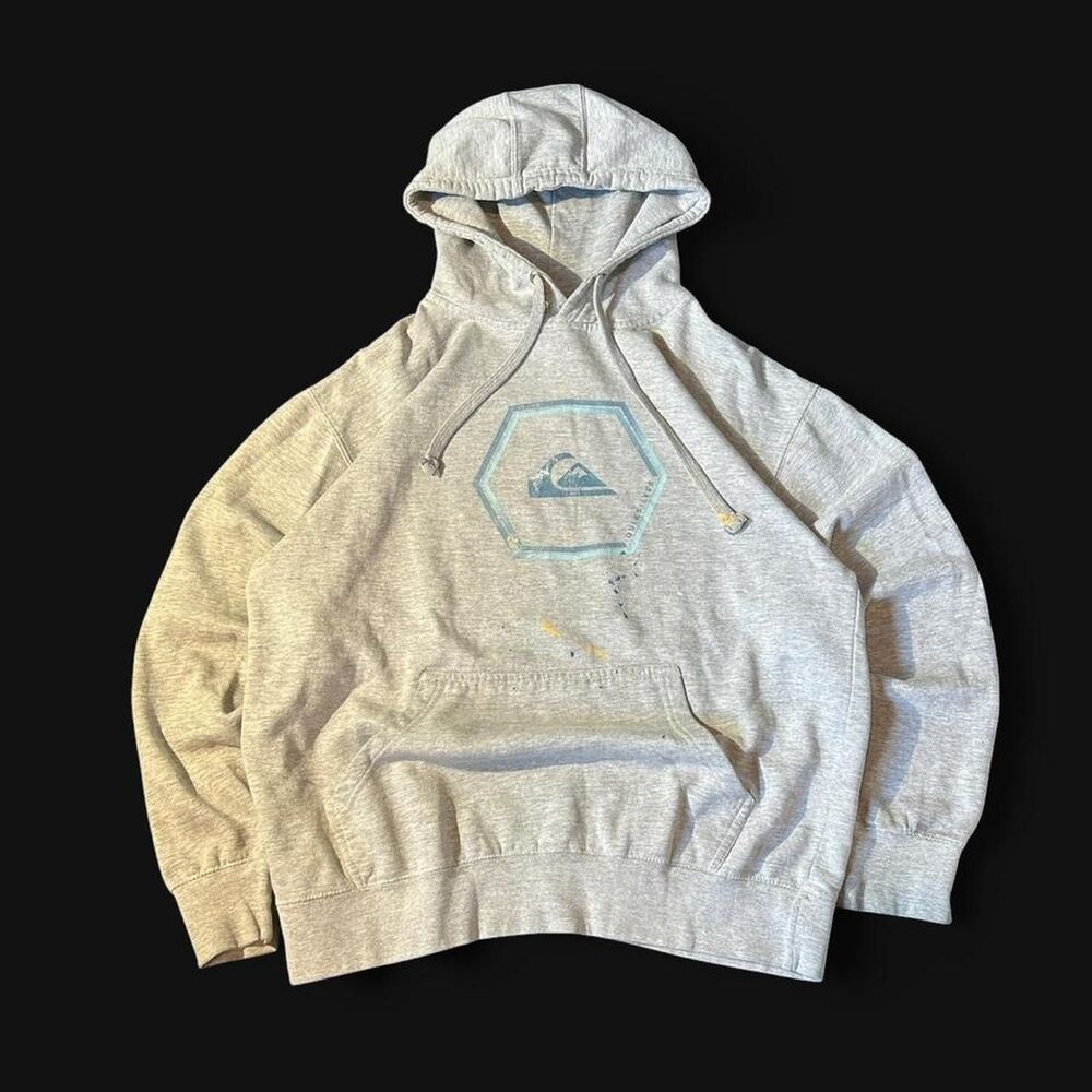 Quiksilver VTG y2k faded and distressed boxy surf hoodie